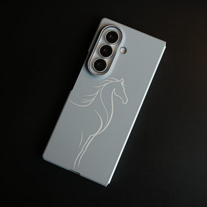 Aramid Design Hard Pc Case for Samsung Galaxy Z Fold 8 Ultra | MagSafe Cover | Horse