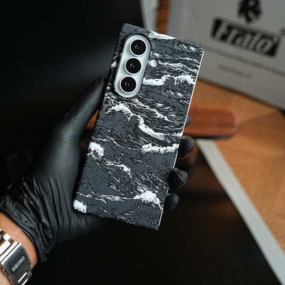 Artistic Wave Print Case for Galaxy Z Fold 8 Ultra | MagSafe Slim Case