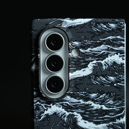 Artistic Wave Print Case for Galaxy Z Fold 8 Ultra | MagSafe Slim Case