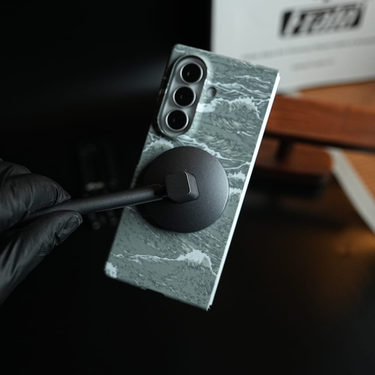 Artistic Wave Print Case for Galaxy Z Fold 8 Ultra | MagSafe Slim Case