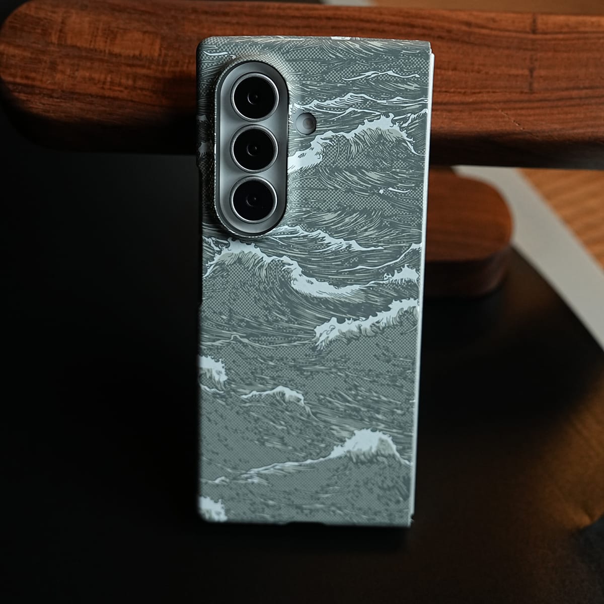 Artistic Wave Print Case for Galaxy Z Fold 8 Ultra | MagSafe Slim Case