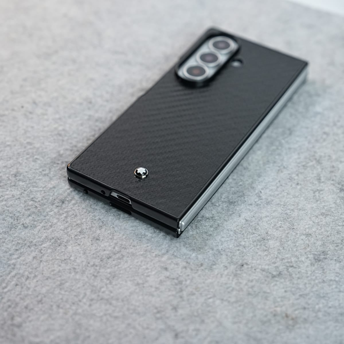 Black Textured MB Case Cover for Samsung Galaxy Z Fold 8 Ultra