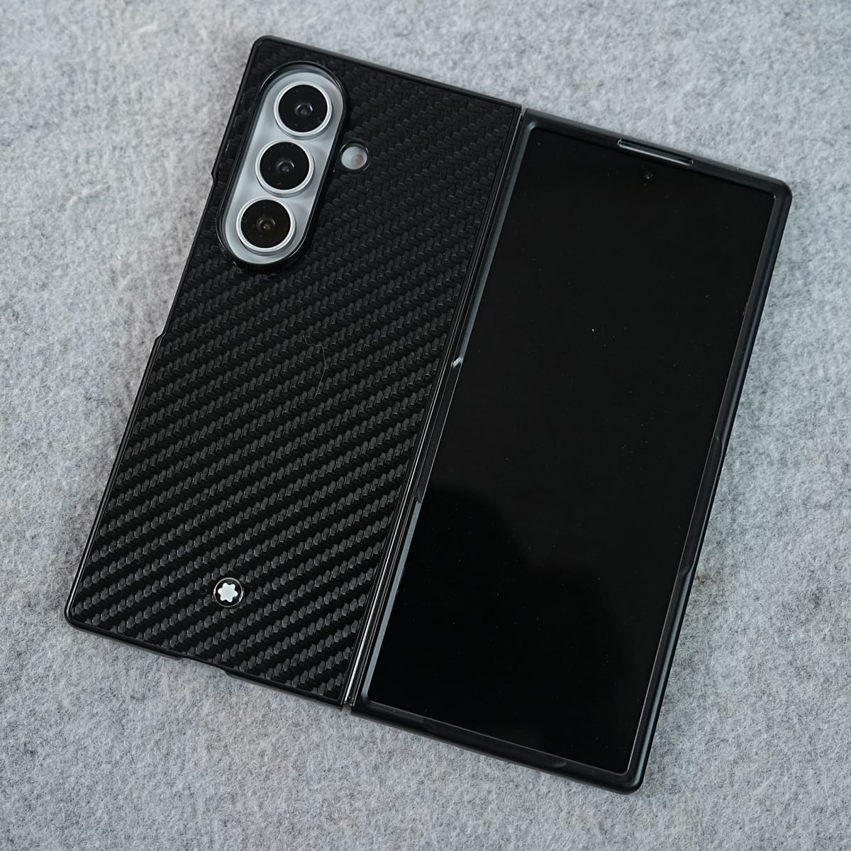 Black Textured MB Case Cover for Samsung Galaxy Z Fold 8 Ultra