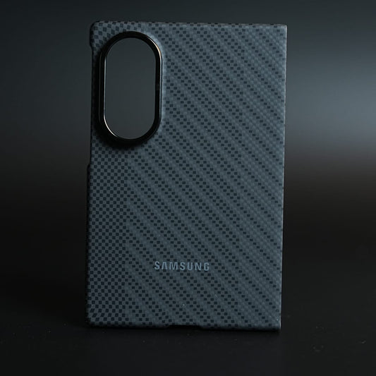 Carbon Fiber Texture Case for Samsung Galaxy Z Fold 8 | Magnetic Ring + 2 Ultra HD Tempered Glass