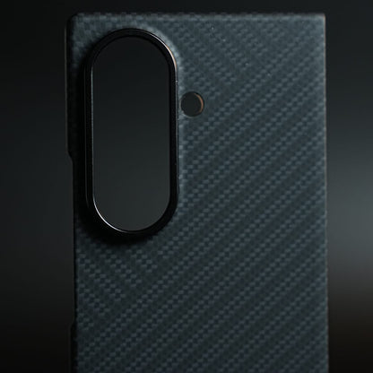 Carbon Fiber Texture Case for Samsung Galaxy Z Fold 8 Ultra  | Magnetic Ring + 2 Ultra HD Tempered Glass