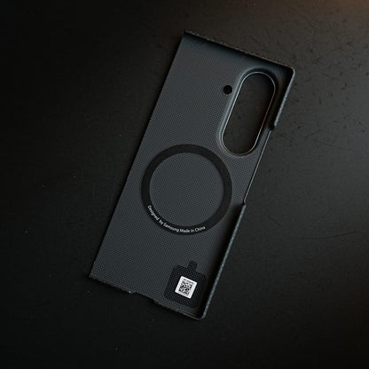 Carbon Fiber Texture Case for Samsung Galaxy Z Fold 8 Ultra  | Magnetic Ring + 2 Ultra HD Tempered Glass