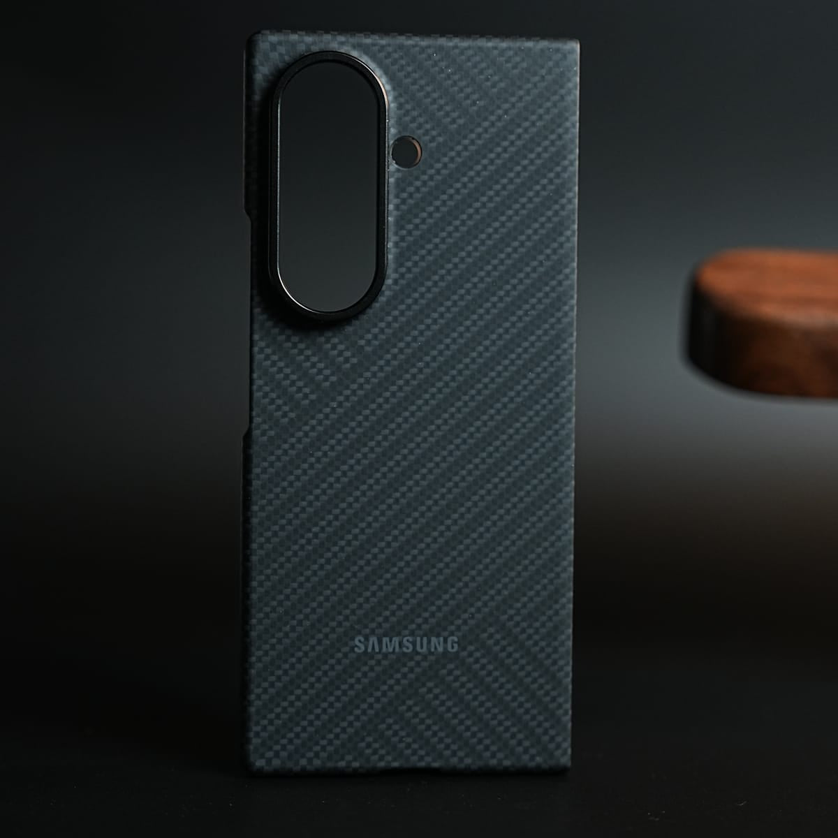 Carbon Fiber Texture Case for Samsung Galaxy Z Fold 8 Ultra  | Magnetic Ring + 2 Ultra HD Tempered Glass