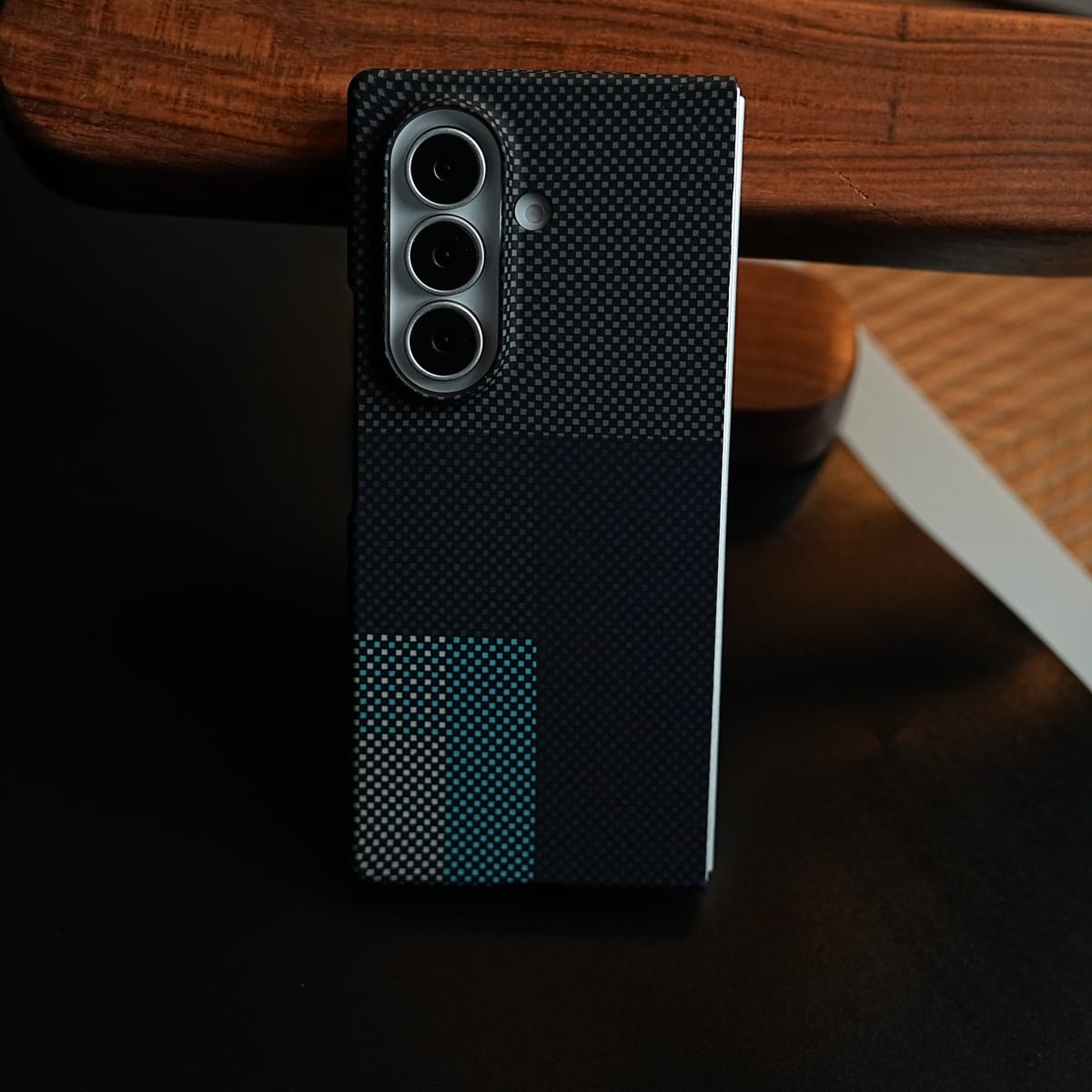 Carbon Fiber Texture Design Hard Pc for Galaxy Z Fold 8 Ultra with Magsafe | CornerGreen