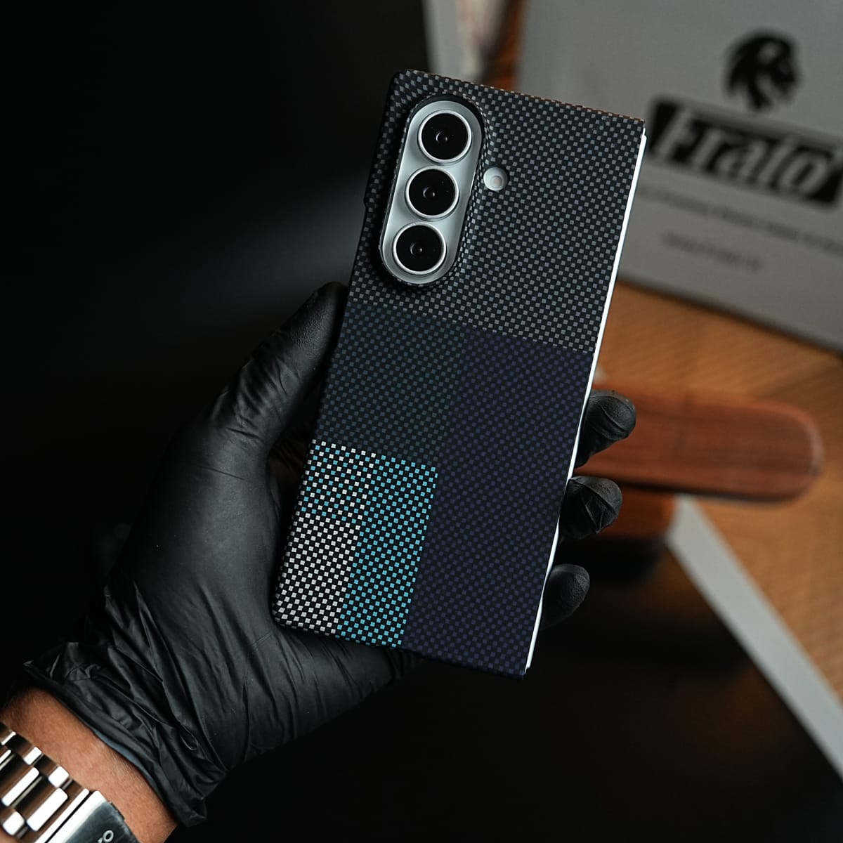 Carbon Fiber Texture Design Hard Pc for Galaxy Z Fold 8 Ultra with Magsafe | CornerGreen