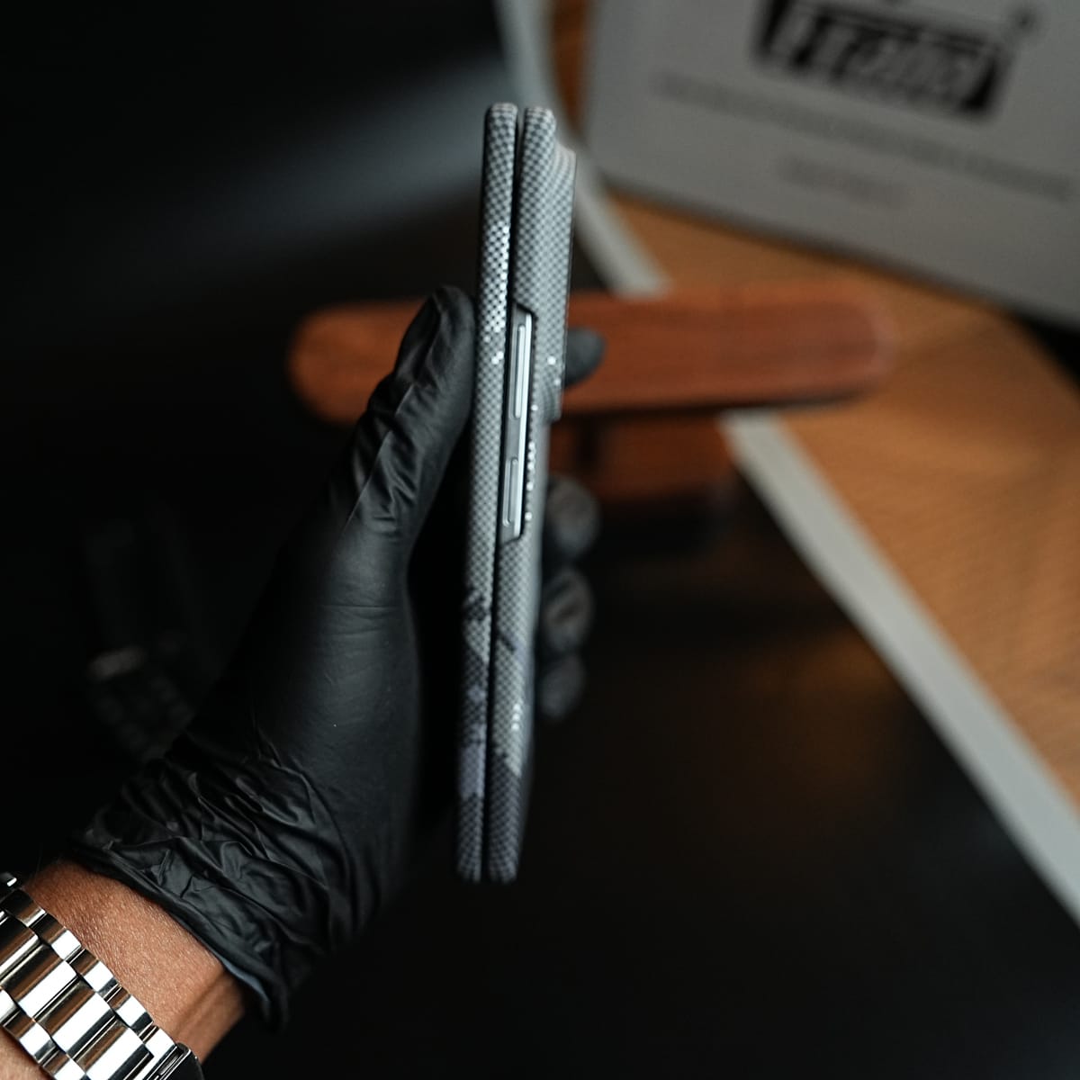 Carbon Fiber Texture Design Hard Pc for Galaxy Z Fold 8 Ultra with Magsafe | Gray Mountains