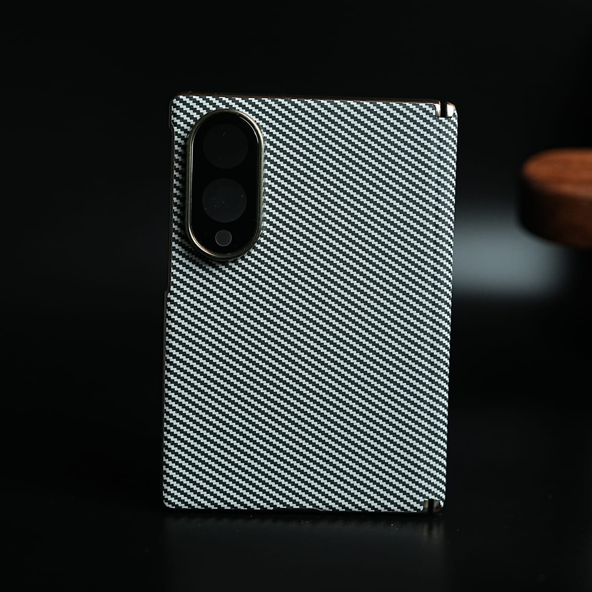 Carbon Fiber Texture Slim Case For Samsung Galaxy Z Fold 8 | Hinge Protection