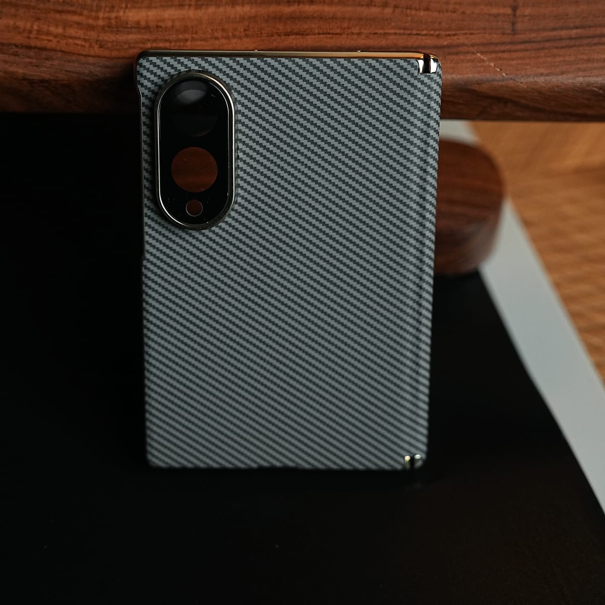 Carbon Fiber Texture Slim Case For Samsung Galaxy Z Fold 8 | Hinge Protection