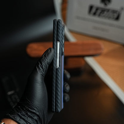 Carbon Fiber Texture Stripe Case for Galaxy Z Fold 8 Ultra | MagSafe Case