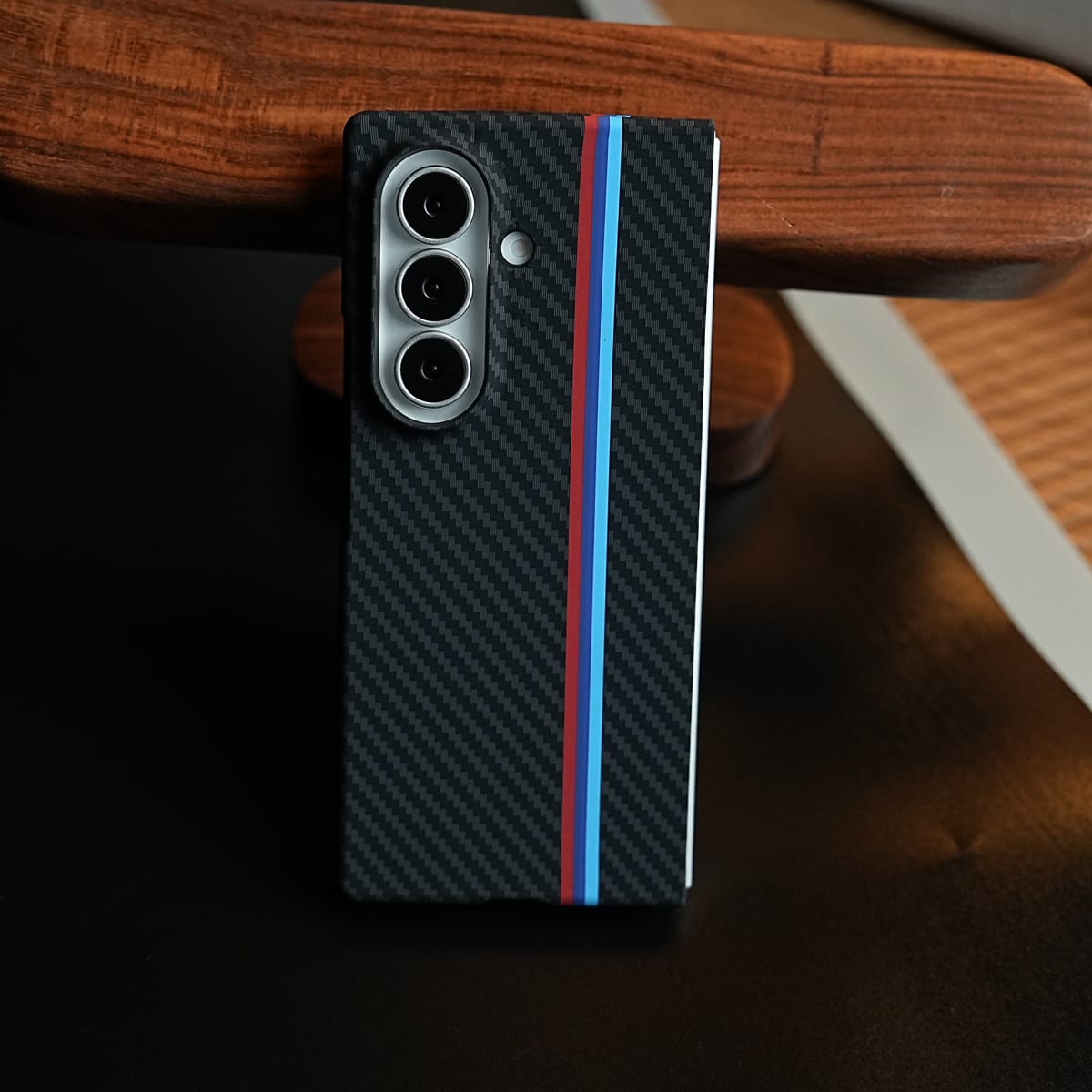 Carbon Fiber Texture Stripe Case for Galaxy Z Fold 8 Ultra | MagSafe Case
