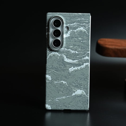 Artistic Wave Print Case for Galaxy Z Fold 8 Ultra | MagSafe Slim Case