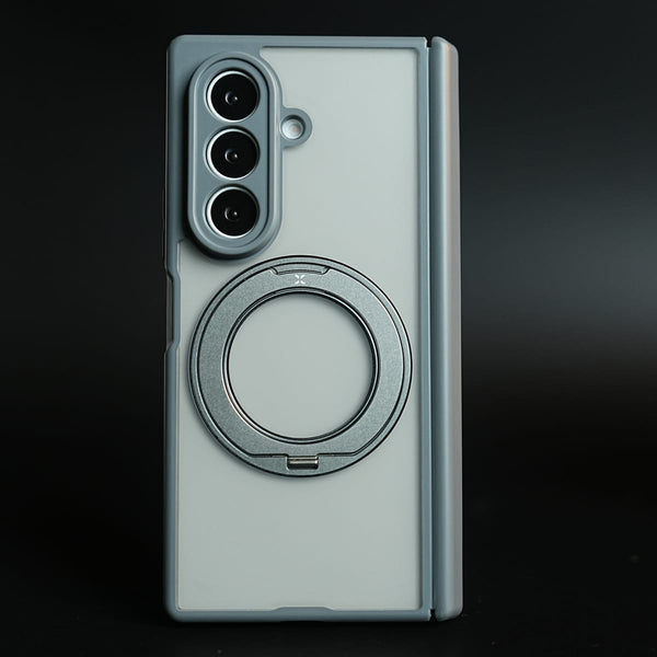 Magnetic Frosted Armor Case for Samsung Galaxy Z fold 8 Ultra | Rotating Metal Stand