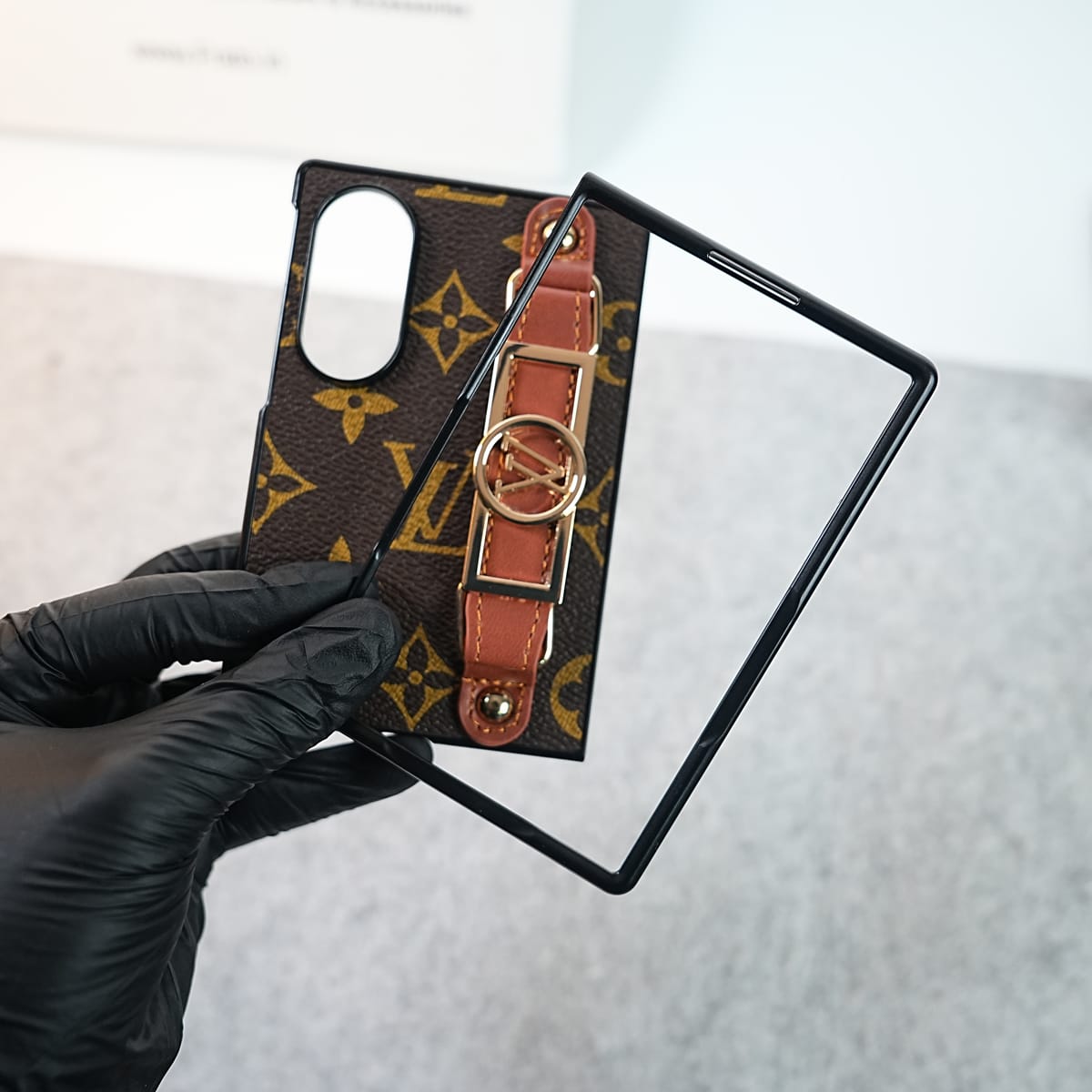 Luxury Brand Strap Holder Case For Samsung Galaxy Z Fold 8