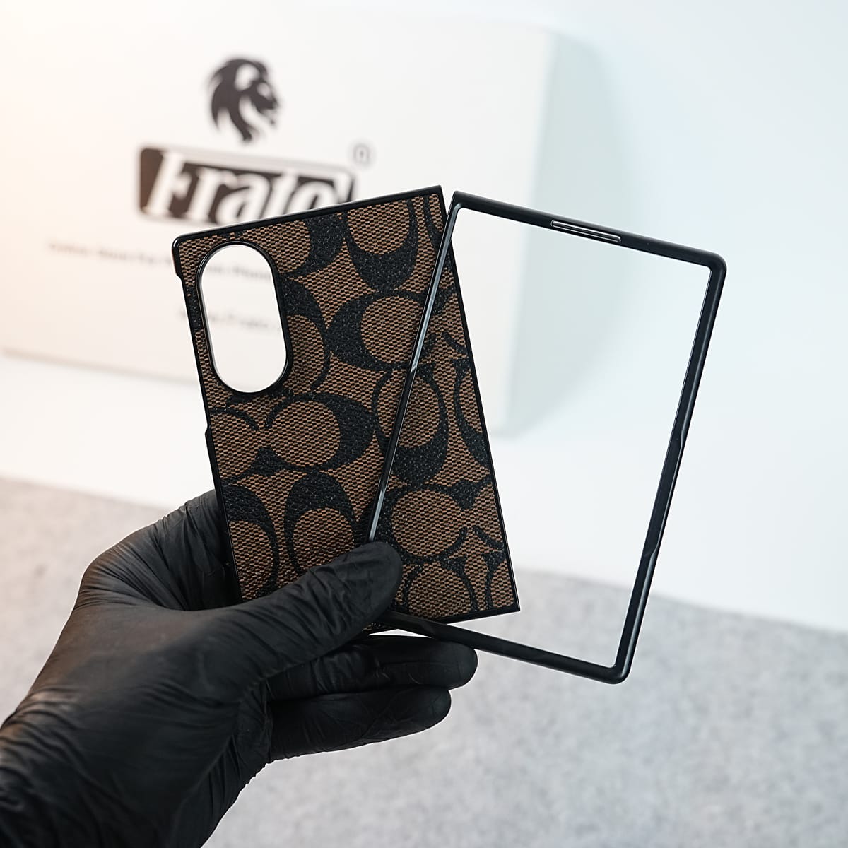 Luxury CC Brand PU Leather Design Case Cover For Samsung Galaxy Z Fold 8