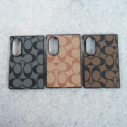 Luxury CC Brand PU Leather Design Case Cover For Samsung Galaxy Z Fold 8