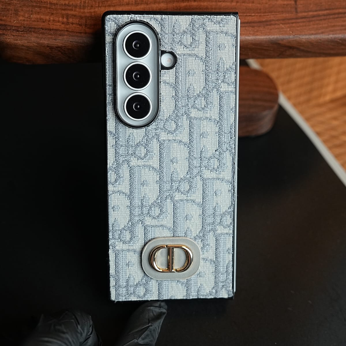 Luxury Fashion CD Embroidery Case Cover For Samsung Galaxy Z Fold 8 Ultra
