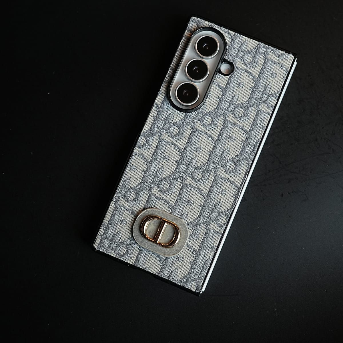 Luxury Fashion CD Embroidery Case Cover For Samsung Galaxy Z Fold 8 Ultra