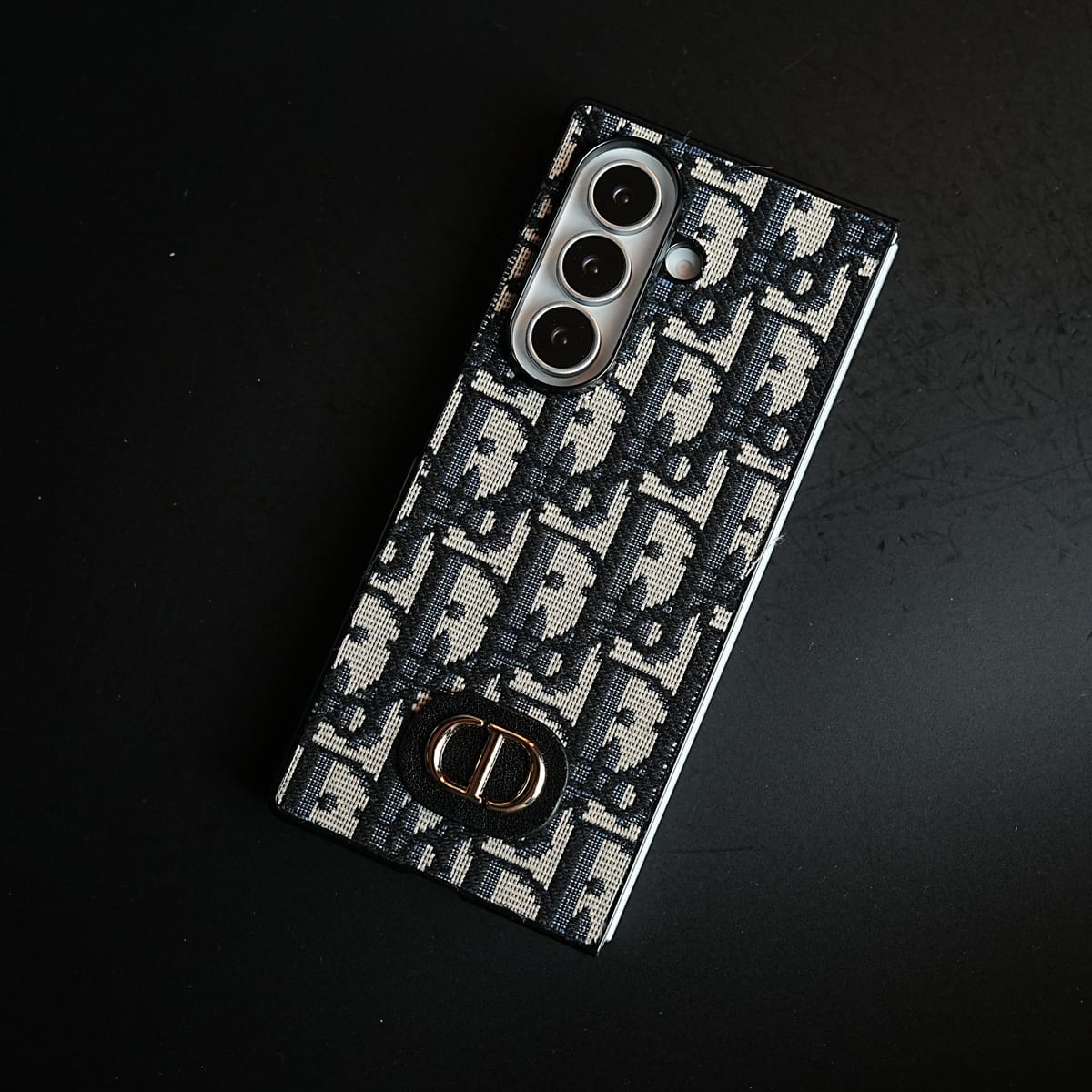 Luxury Fashion CD Embroidery Case Cover For Samsung Galaxy Z Fold 8 Ultra