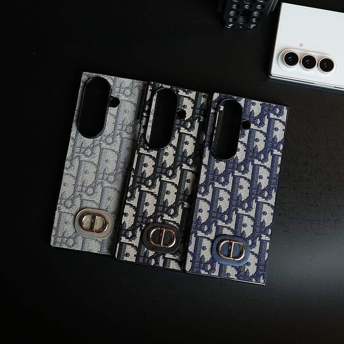 Luxury Fashion CD Embroidery Case Cover For Samsung Galaxy Z Fold 8 Ultra