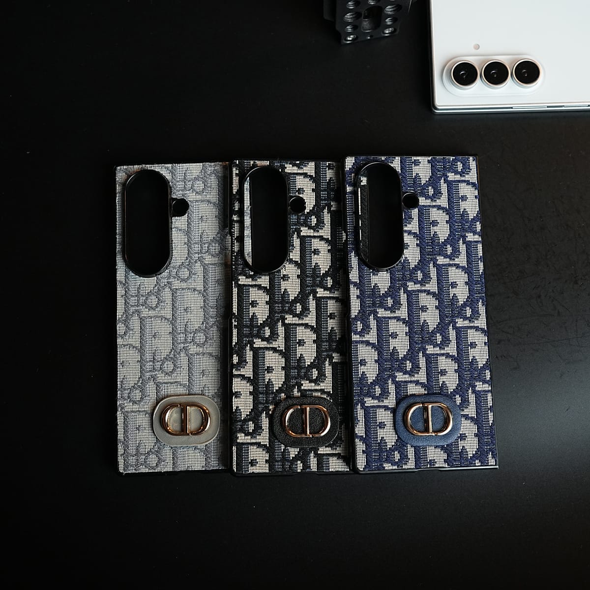 Luxury Fashion CD Embroidery Case Cover For Samsung Galaxy Z Fold 8 Ultra
