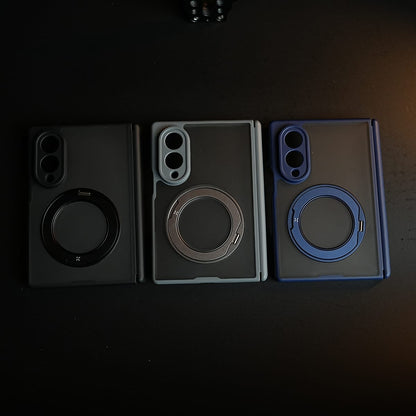Magnetic Frosted Armor Case for Samsung Galaxy Z fold 8 | Rotating Metal Stand