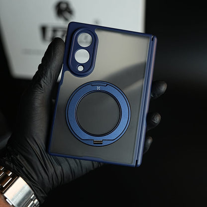 Magnetic Frosted Armor Case for Samsung Galaxy Z fold 8 | Rotating Metal Stand
