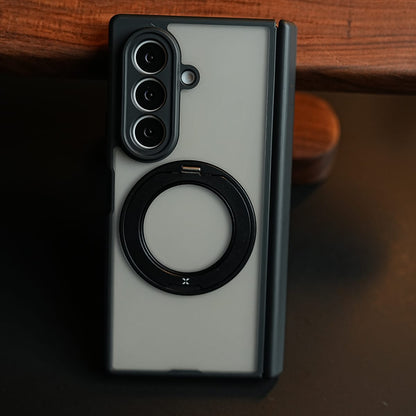 Magnetic Frosted Armor Case for Samsung Galaxy Z fold 8 Ultra | Rotating Metal Stand