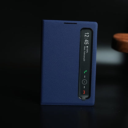 Smart View Leather Texture Flip Stand Case For Samsung Galaxy Z Fold 8