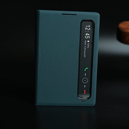 Smart View Leather Texture Flip Stand Case For Samsung Galaxy Z Fold 8