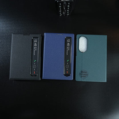 Smart View Leather Texture Flip Stand Case For Samsung Galaxy Z Fold 8