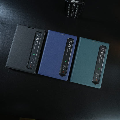 Smart View Leather Texture Flip Stand Case For Samsung Galaxy Z Fold 8
