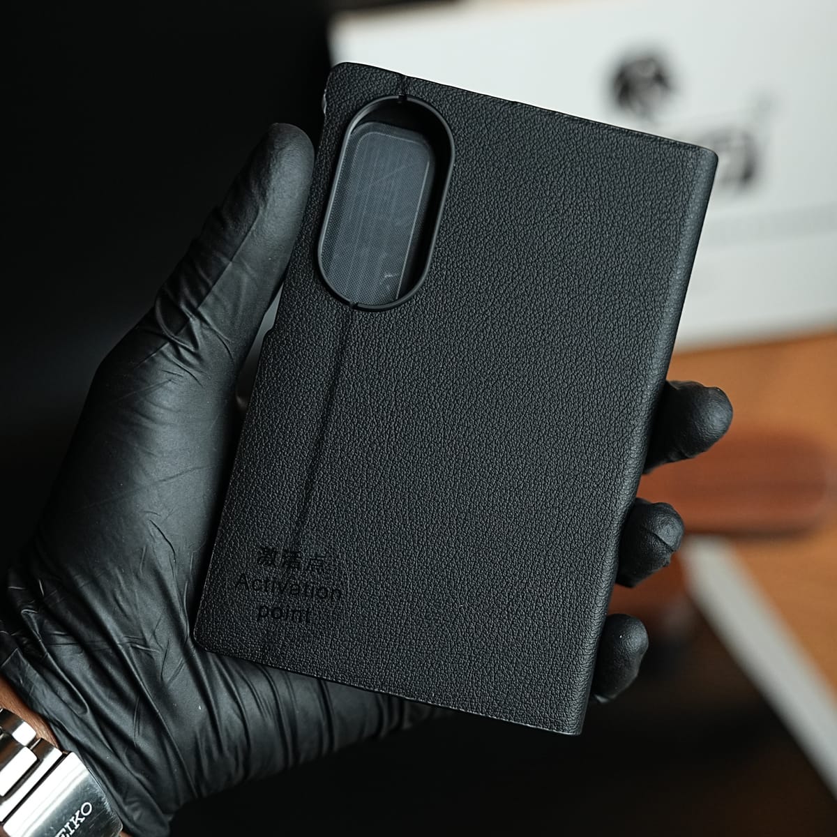 Smart View Leather Texture Flip Stand Case For Samsung Galaxy Z Fold 8