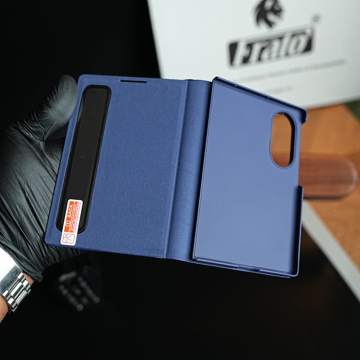 Smart View Leather Texture Flip Stand Case For Samsung Galaxy Z Fold 8