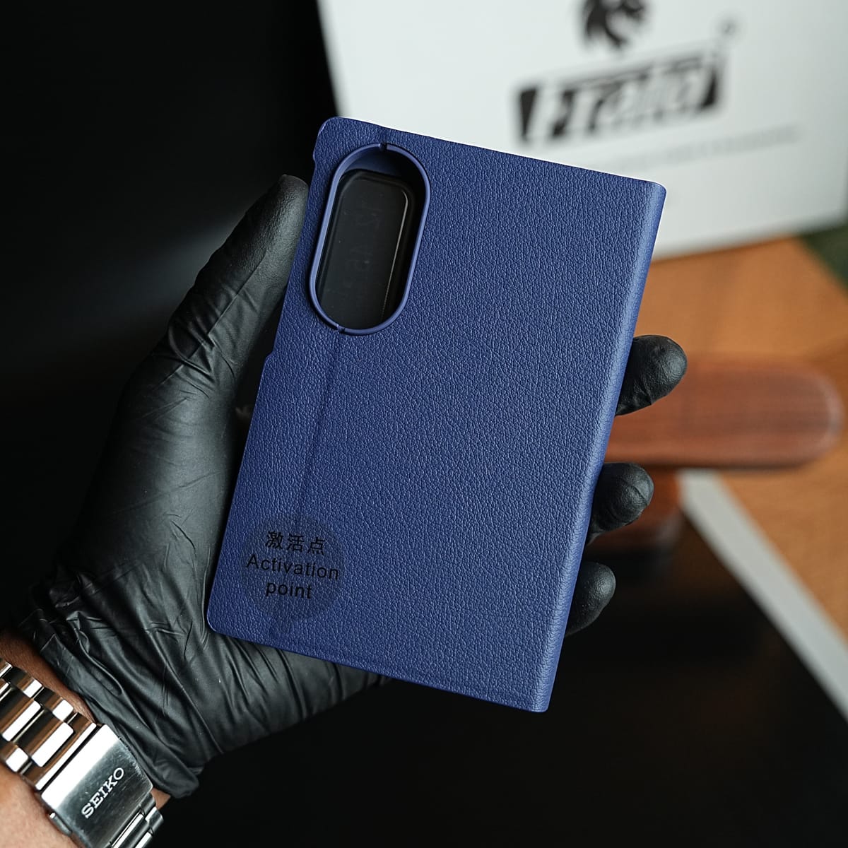 Smart View Leather Texture Flip Stand Case For Samsung Galaxy Z Fold 8