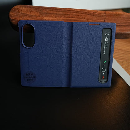 Smart View Leather Texture Flip Stand Case For Samsung Galaxy Z Fold 8