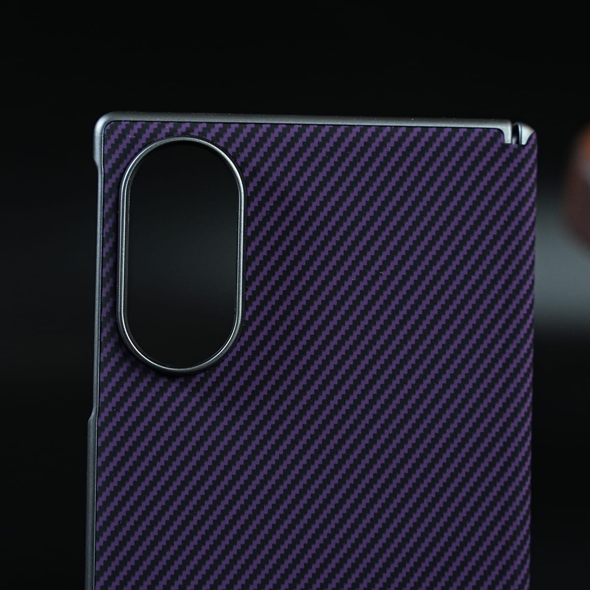 Woven Sunset Moonrise Texture Leather Back Case For Samsung Galaxy Z Fold 8 | Magnetic Ring
