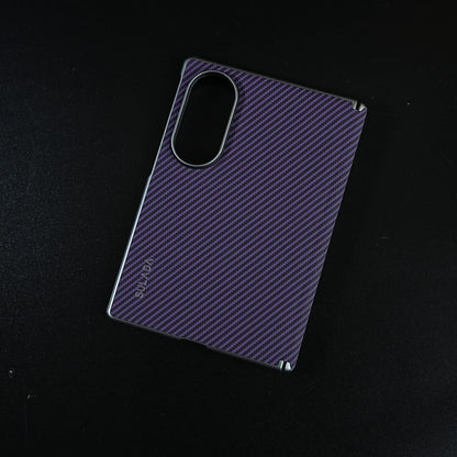 Woven Sunset Moonrise Texture Leather Back Case For Samsung Galaxy Z Fold 8 | Magnetic Ring